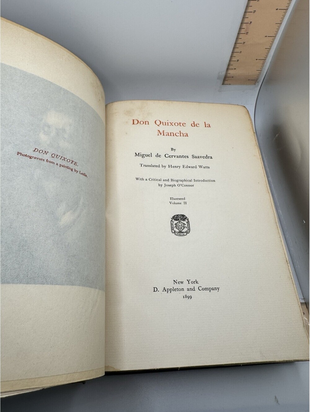 Vintage Don Quixote De La Mancha Vol 2 1898 By Miguel de Cervantes Saavedra
